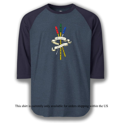 Whistles: Bright & Lovely-Unisex Three-Quarter Sleeve *US ORDERS ONLY*